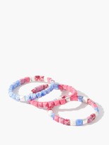 Thumbnail for your product : Isabel Marant Set Of Three Beaded Bracelets - Pink Multi