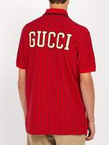 Thumbnail for your product : Gucci Detroit Tigers Print Cotton Pique Polo Shirt - Mens - Red
