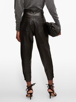 Thumbnail for your product : Isabel Marant High-rise Leather Trousers - Black