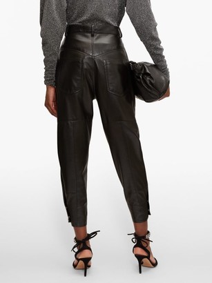 Isabel Marant High-rise Leather Trousers - Black