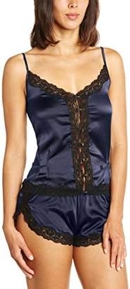 Vannina Vesperini Women's Top Bouton Plain Button Front Sleeveless Vest,(Manufacturer size: S)