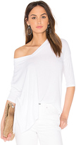 Thumbnail for your product : Feel The Piece Eydon 3/4 Sleeve V Neck Tee in White.
