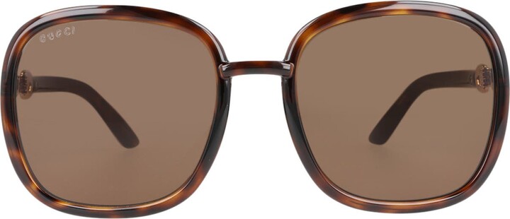 Gucci 57mm Square Sunglasses