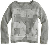 Thumbnail for your product : J.Crew Girls' #67 jeweled sweatshirt