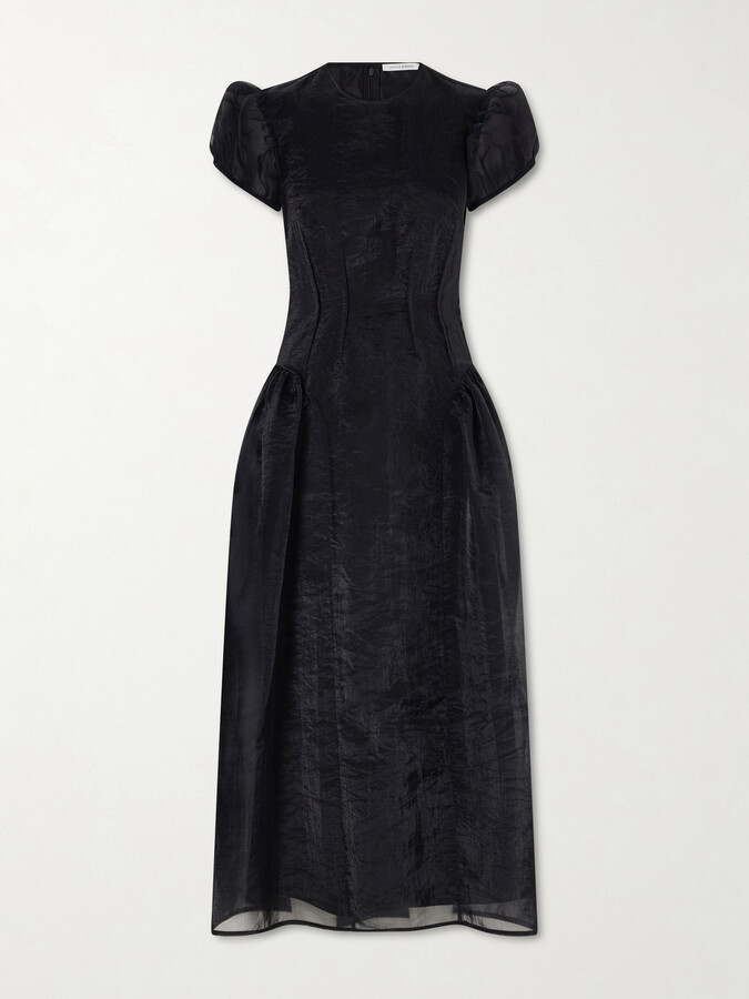 Cecilie Bahnsen Cleopatra Organza Midi Dress - Black
