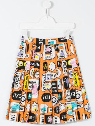Fendi Kids printed skirt