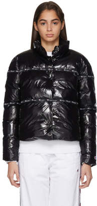 champion shiny puffer jacket