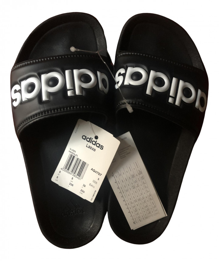 adidas Black Plastic Sandals - ShopStyle