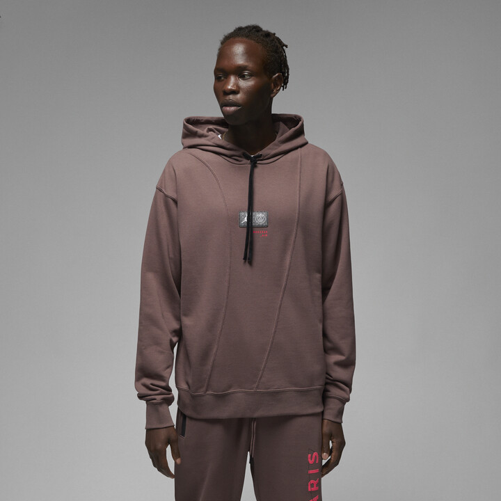 Jordan Nike Men's Paris Saint-Germain Pullover Hoodie in Brown - ShopStyle