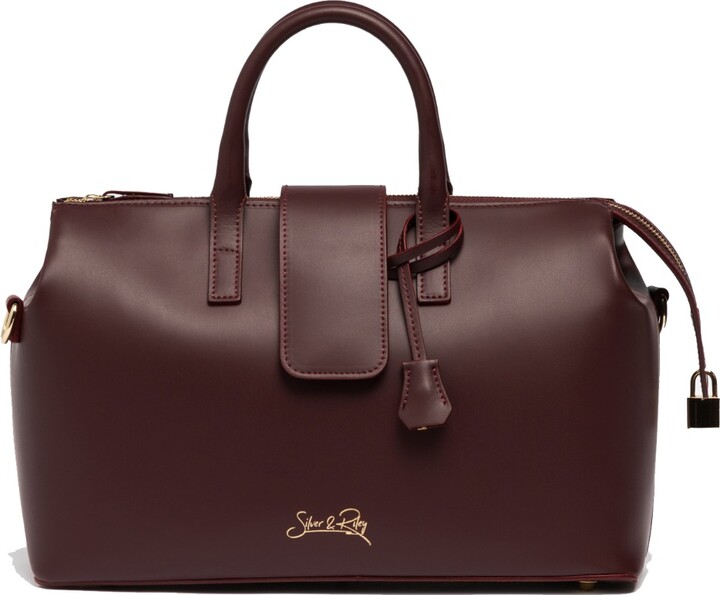Silver & Riley Convertible Executive Leather Bag In Burgundy ShopStyle