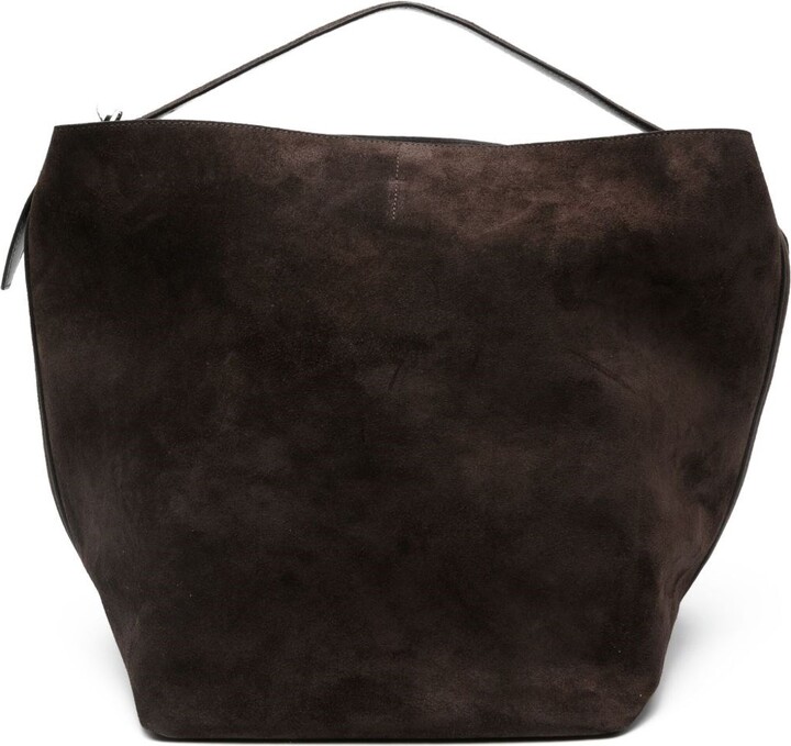 Totême Belted Suede Leather Tote