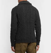 Thumbnail for your product : Polo Ralph Lauren Shawl-Collar Cable-Knit Wool And Cashmere-Blend Cardigan