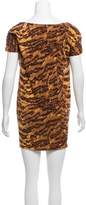 Thumbnail for your product : Diane von Furstenberg Animal Print Draped Dress