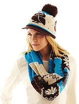 Thumbnail for your product : JCPenney Animal Print Fair Isle Hat & Scarf Set