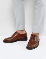 Thumbnail for your product : Selected Baxter Leather Brogue Shoes In Cognac
