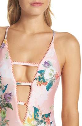 ISABELLA ROSE Blossoms Plunge One-Piece Swimsuit