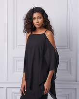 Thumbnail for your product : Le Château Chiffon Scoop Neck Cold Shoulder Dress