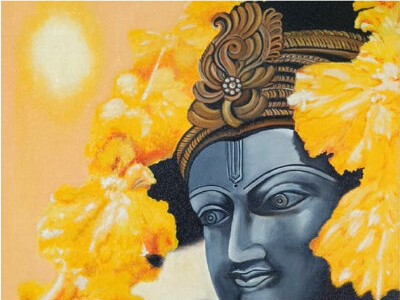 Exotic India Manmohana Krishna | Painting By Hina Sudhir Mahuvagara