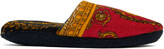 Thumbnail for your product : Versace Underwear Red Baroque Slippers
