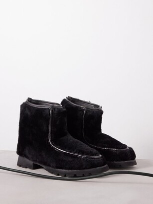 Hereu ARMENTA LOW BOOTS ブーツ ARMENTA LOW ZIPPED CURLY SHEARLING - Back Zip Low-calf Boot