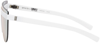 Maison Margiela White & Silver MYKITA Edition MMCIRCLE001 Sunglasses