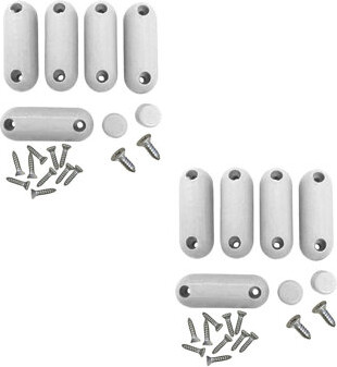 The Renovators Supply Inc. White Silicone Toilet Seat Bumpers 7 Rubber Replacement Safety Bumper Caps Tips with Hardware for Toilet Bowl Protection Non Slip Shock Absorbing Seat