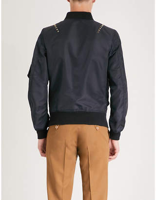 Valentino Rockstud nylon bomber jacket