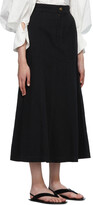 Thumbnail for your product : Mame Kurogouchi Black Paneled Denim Skirt