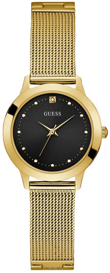 Om indstilling tilskuer Afsnit GUESS Women's Gold Mesh Diamond Watch 25MM, Created for Macy's - ShopStyle