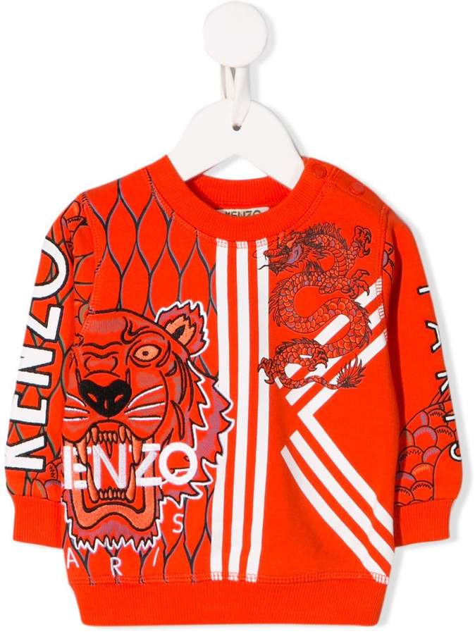 kenzo orange sweater