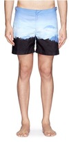 Thumbnail for your product : Nobrand Bulldog mountain print swim shorts