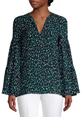 michael kors leopard print blouse