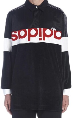 Adidas Originals By Alexander Wang Logo Long-Sleeved Polo Shirt - ShopStyle