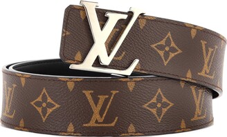 Best Mens Authentic Louis Vuitton Monogram Brown Leather Belt 95