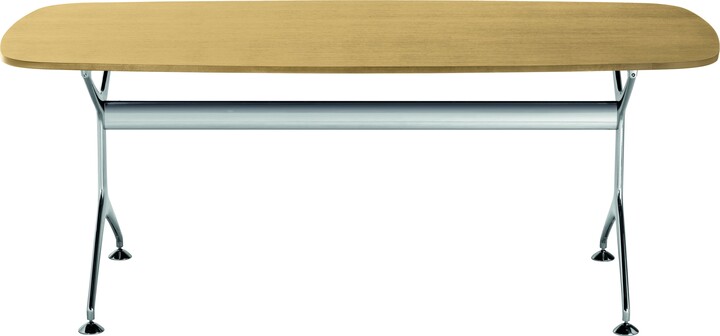 Alberto Meda Alias Frametable 240 In Natural Oak Top With Aluminium Frame