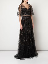 Thumbnail for your product : Marchesa Notte Metallic Floral Gown
