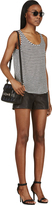 Thumbnail for your product : J Brand Black & White Stripe Bell Tank Top