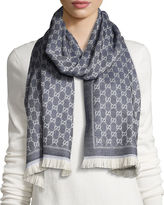 Thumbnail for your product : Gucci Reversible Wool Stencil Scarf