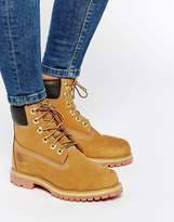Thumbnail for your product : Timberland 6 Inch Premium Lace Up Beige Flat Boots