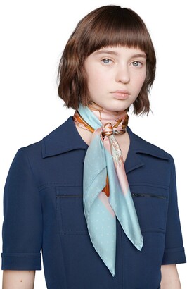 Gucci Silk scarf with Flora print