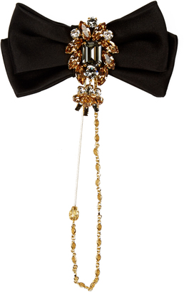 Dolce & Gabbana Bow crystal-embellished brooch
