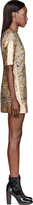 Thumbnail for your product : Ostwald Helgason Grey & Gold Brocade Dress