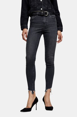 womens washed black skinny jeans