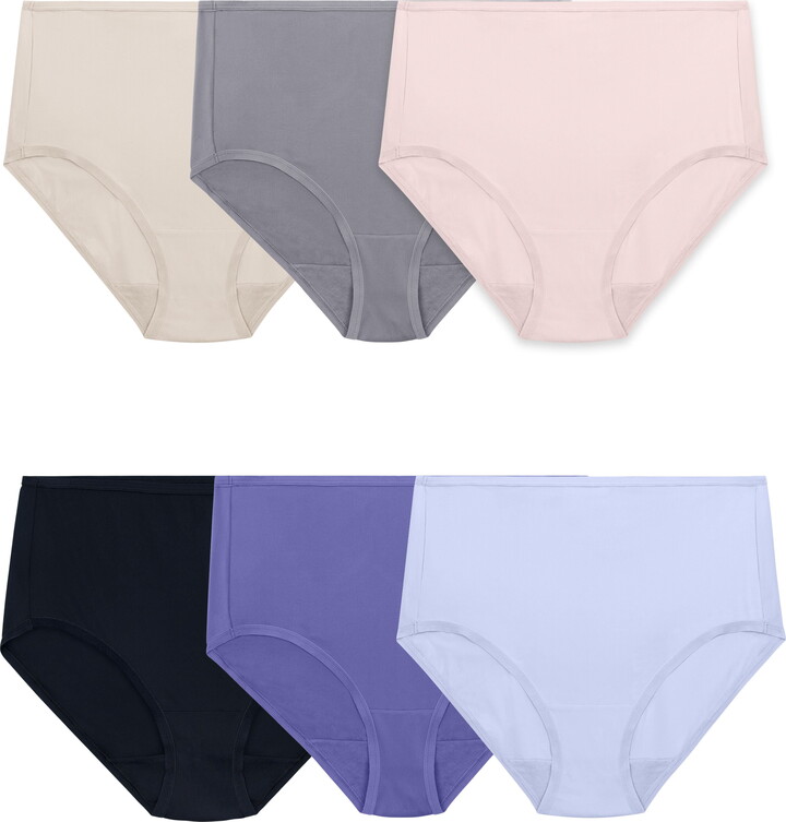 Fruit of the Loom Women’s Microfiber Underwear, 6-Pack