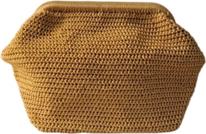 Springmoonatelier Neutrals Handmade Mustard Yellow Clutch Bag