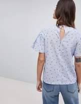 Thumbnail for your product : Esprit Dandelion Print Flare Sleeve Top