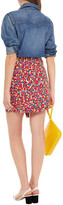 Thumbnail for your product : Claudie Pierlot Draped Printed Crepe De Chine Mini Skirt