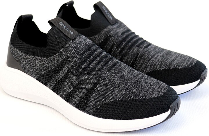 Shu Da Living Olivia Slip-On Flyknit Trainer In Black