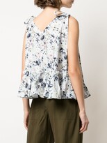 Thumbnail for your product : Jason Wu Tie-Shoulder Printed Blouse