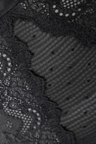 Thumbnail for your product : Spanx Spotlight Lace-trimmed Stretch-tulle Briefs - Black